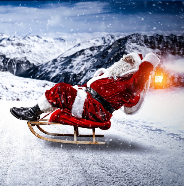 Weihnachstfeier in den Alpen
